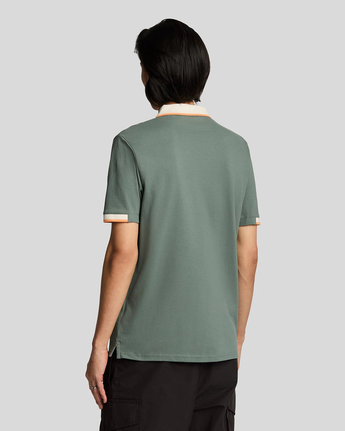 Lyle & Scott half tipped polio shirt verde
