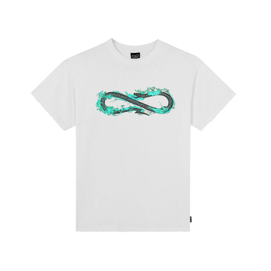 Propaganda logo fire T-shirt bianco