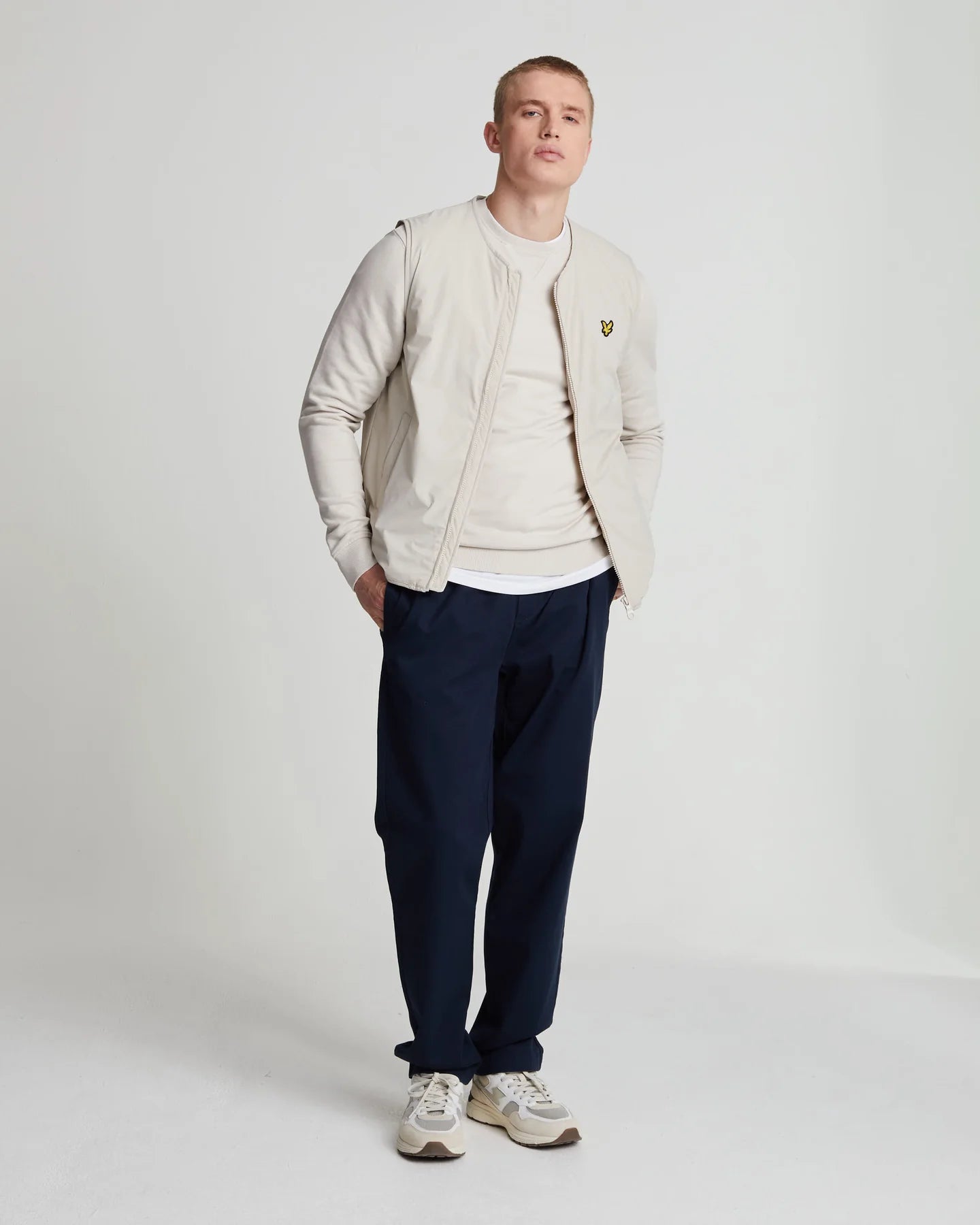 Lyle & Scott felpa girocollo beige