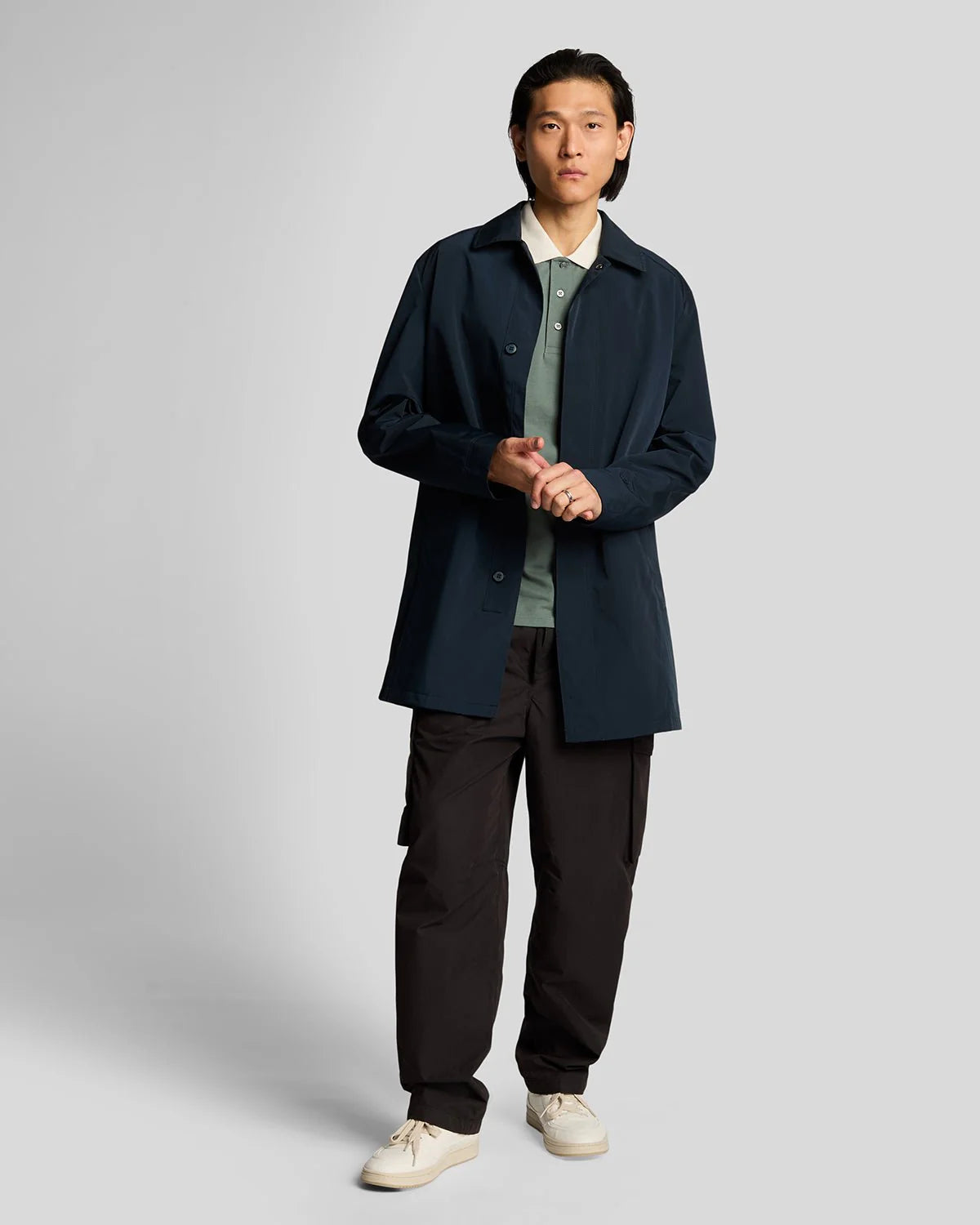 Lyle & Scott half tipped polio shirt verde