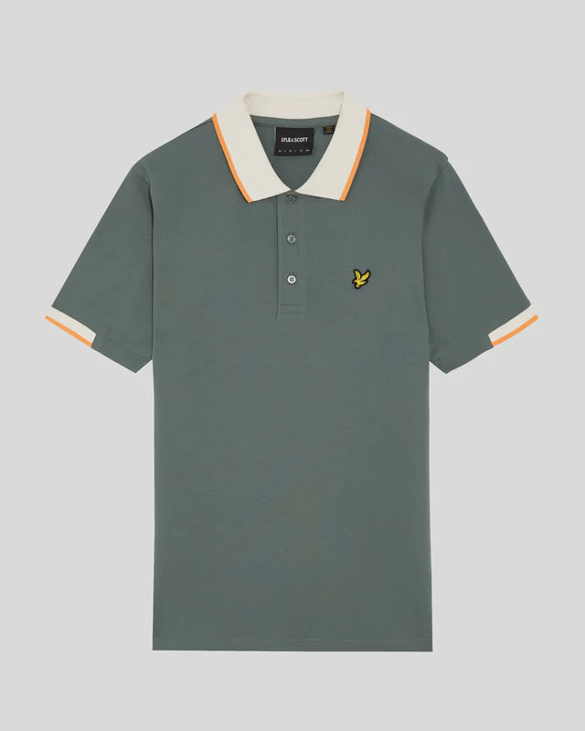 Lyle & Scott half tipped polio shirt verde