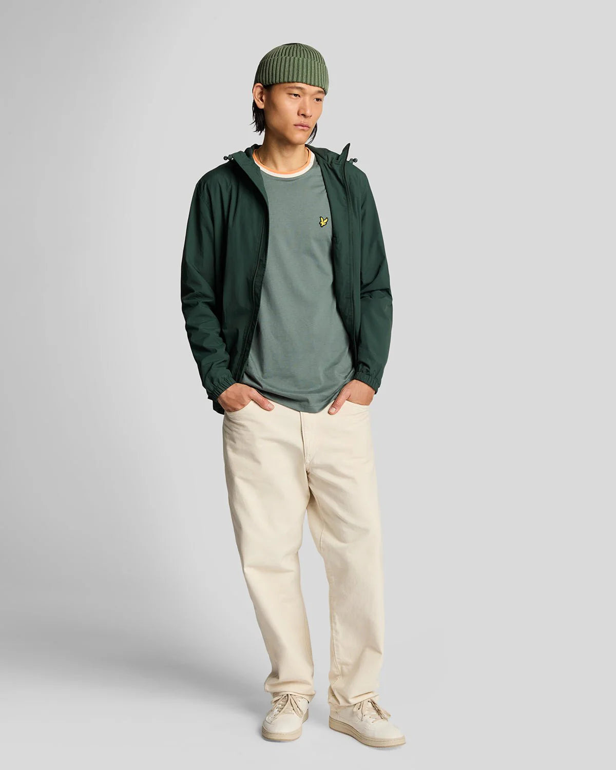 Lyle & Scott half tipped T-shirt verde