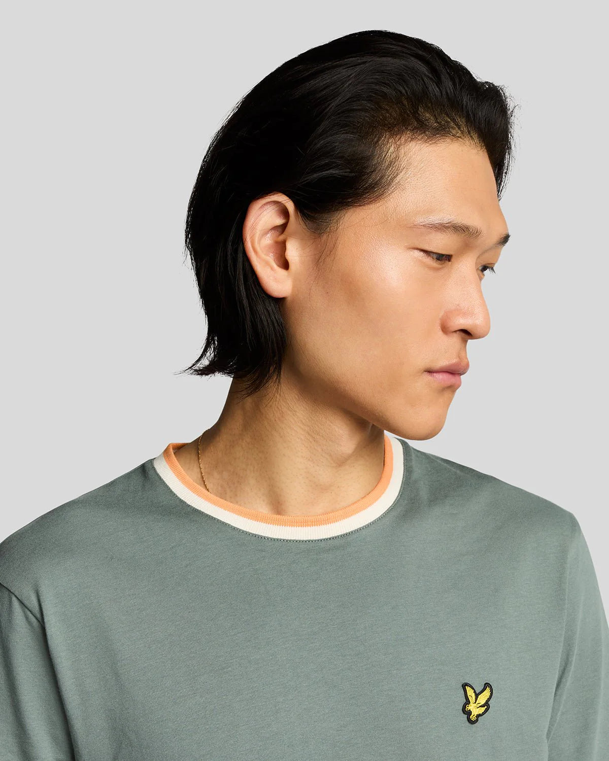 Lyle & Scott half tipped T-shirt verde
