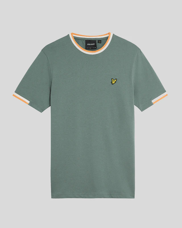 Lyle & Scott half tipped T-shirt verde