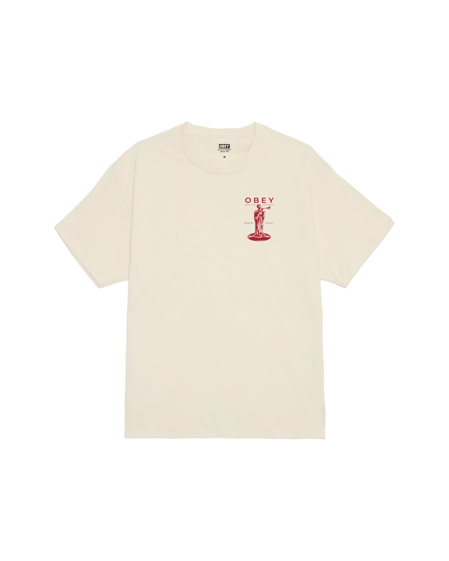 Obey premium sound T-shirt crema