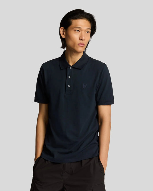 Lyle & Scott superfine polo shirt navy blu