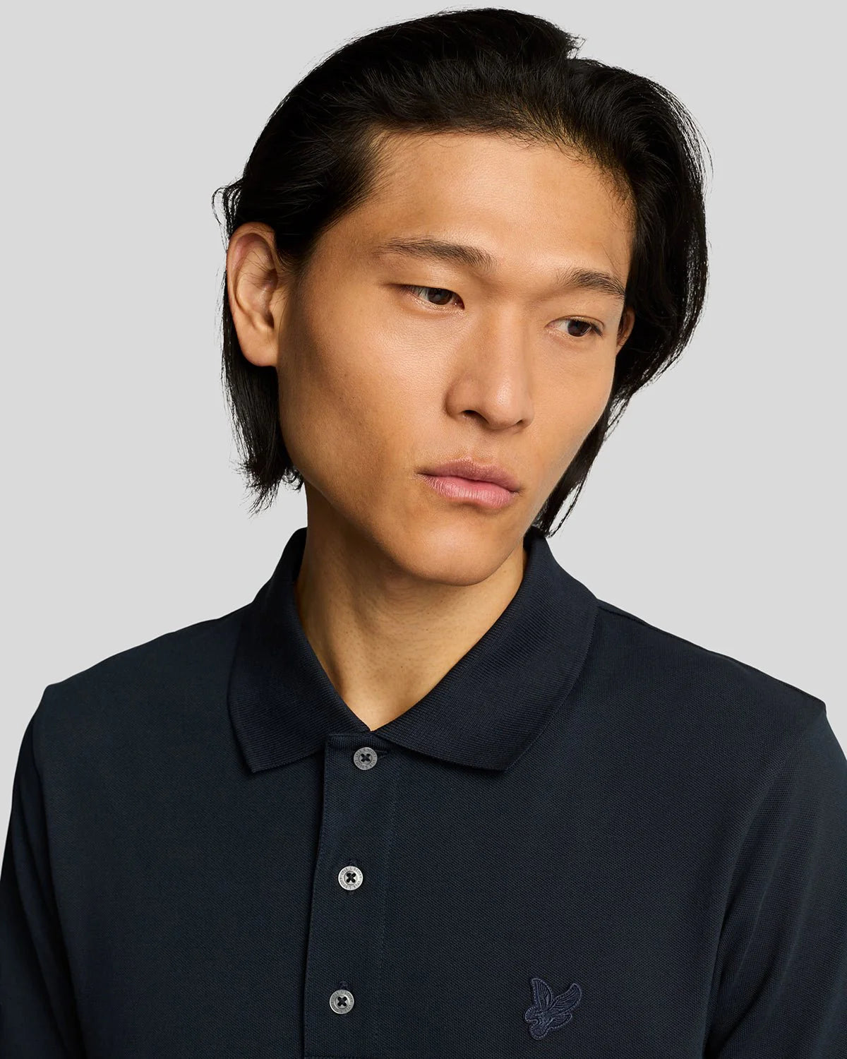 Lyle & Scott superfine polo shirt navy blu