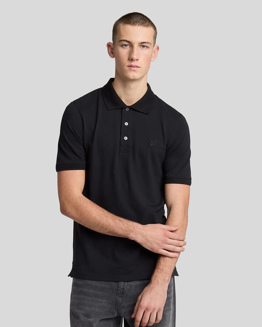 Lyle & Scott superfine polo shirt black