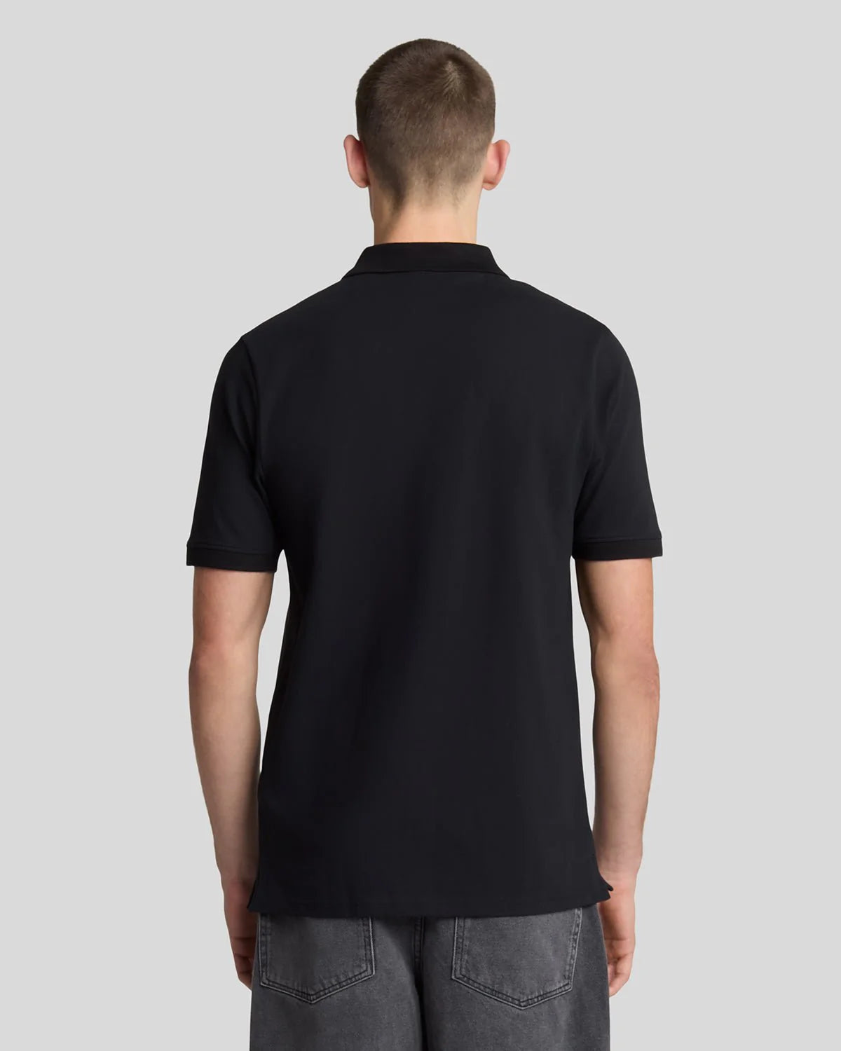 Lyle & Scott superfine polo shirt black