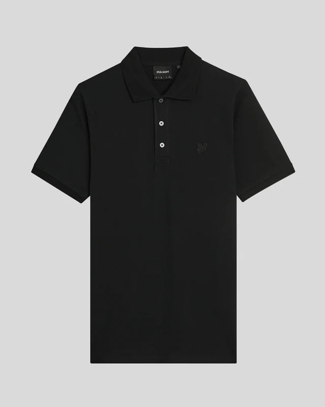 Lyle & Scott superfine polo shirt black