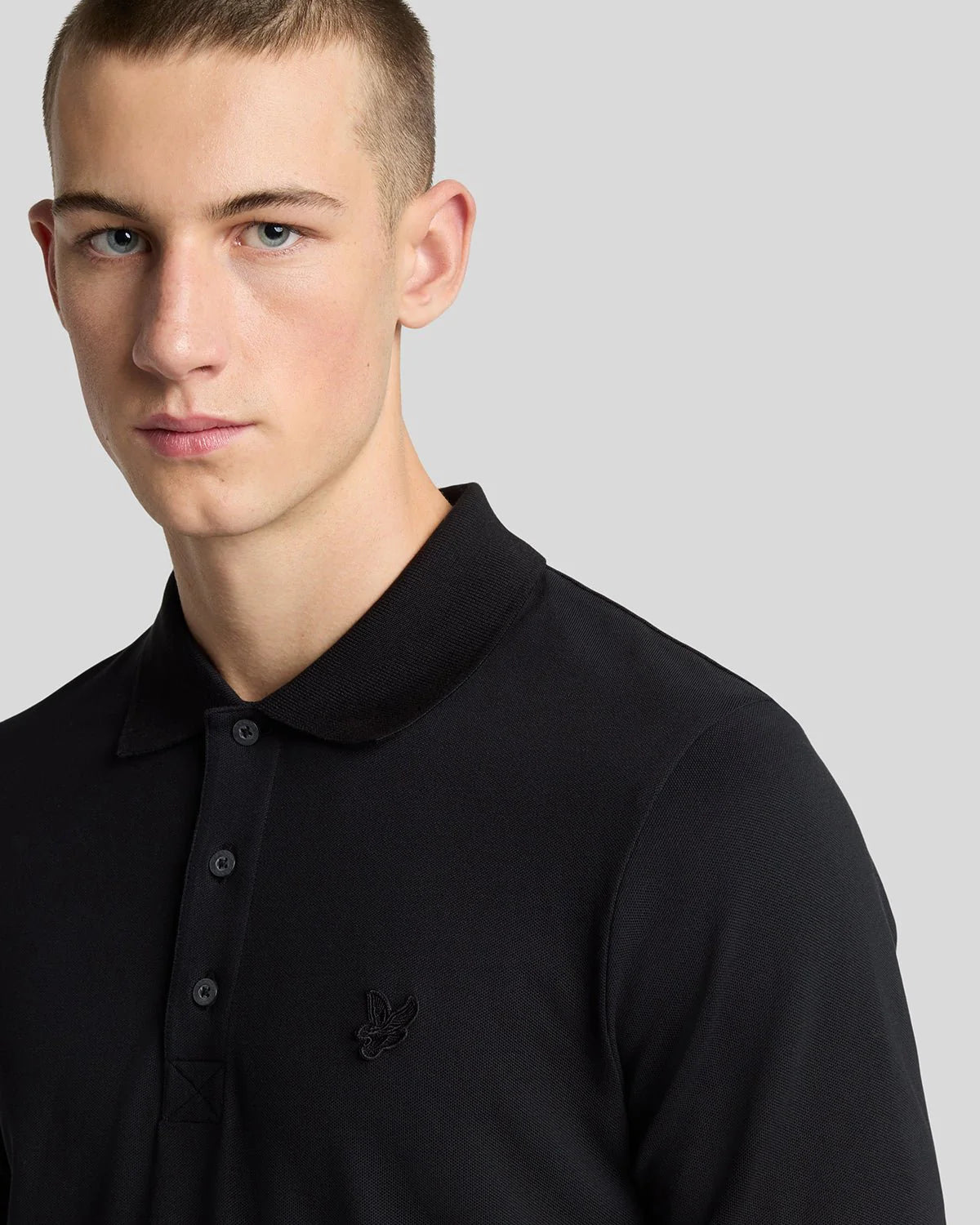 Lyle & Scott superfine polo shirt black