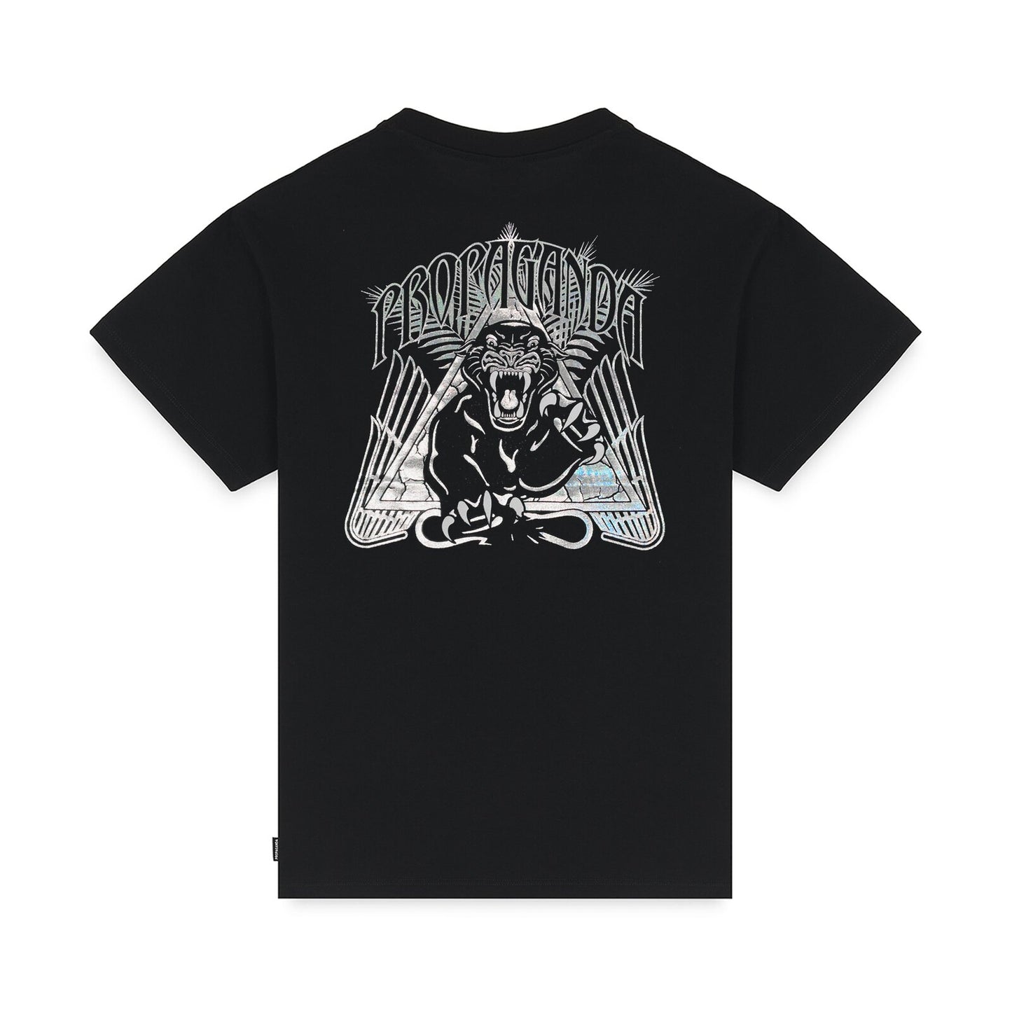 Propaganda triangle panther T-shirt nero