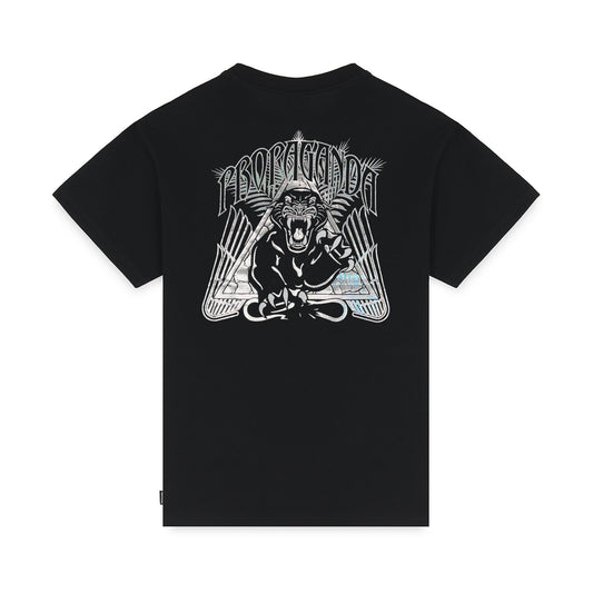 Propaganda triangle panther T-shirt nero